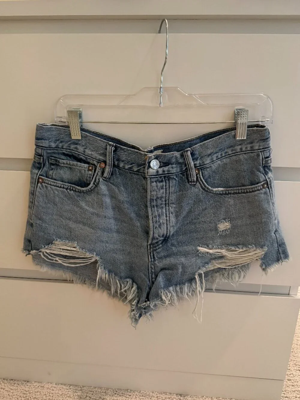 We the Free Distressed Jean Shorts